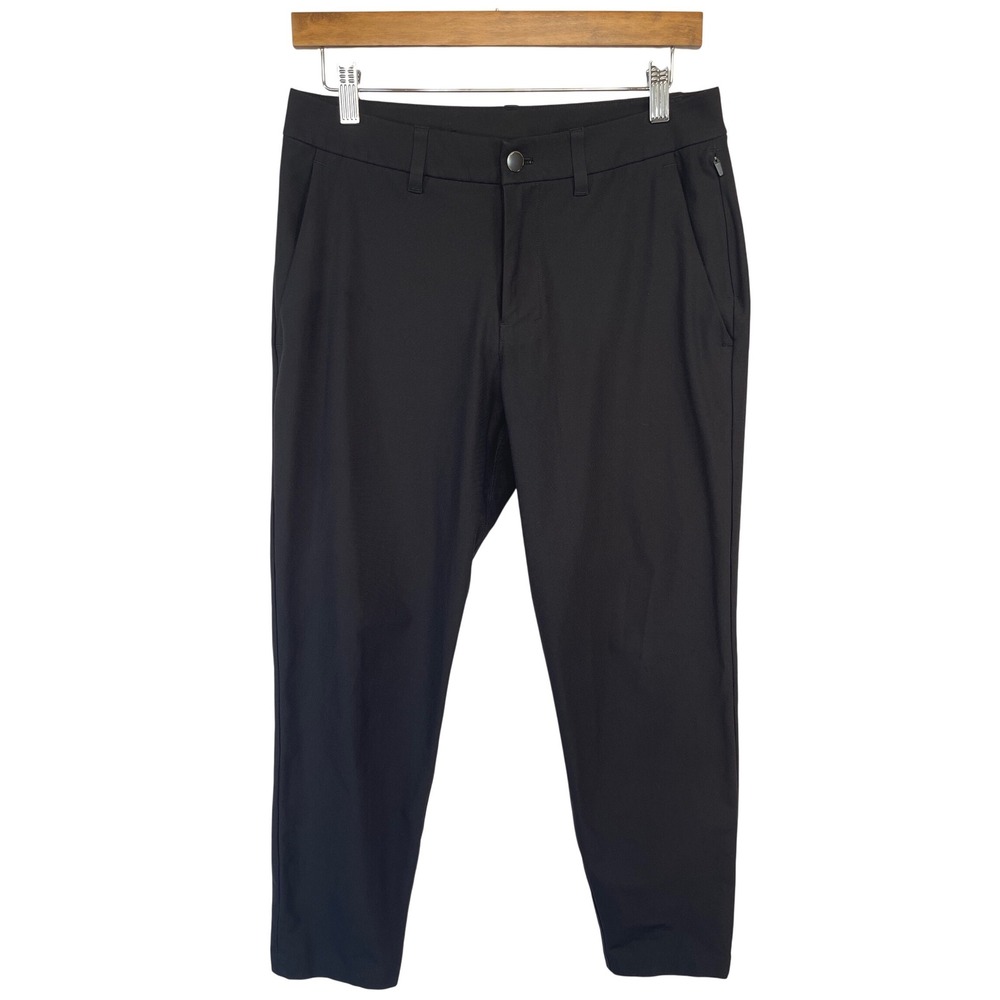 Lululemon Commission Slim Fit Pant Warpstreme 29 Black Golf Casual Trousers Read